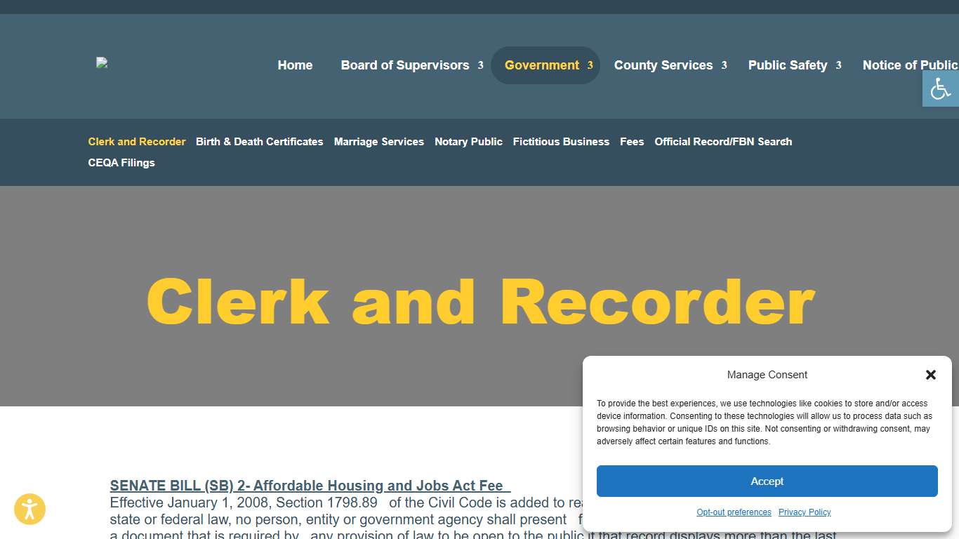 Clerk and Recorder Tehama County