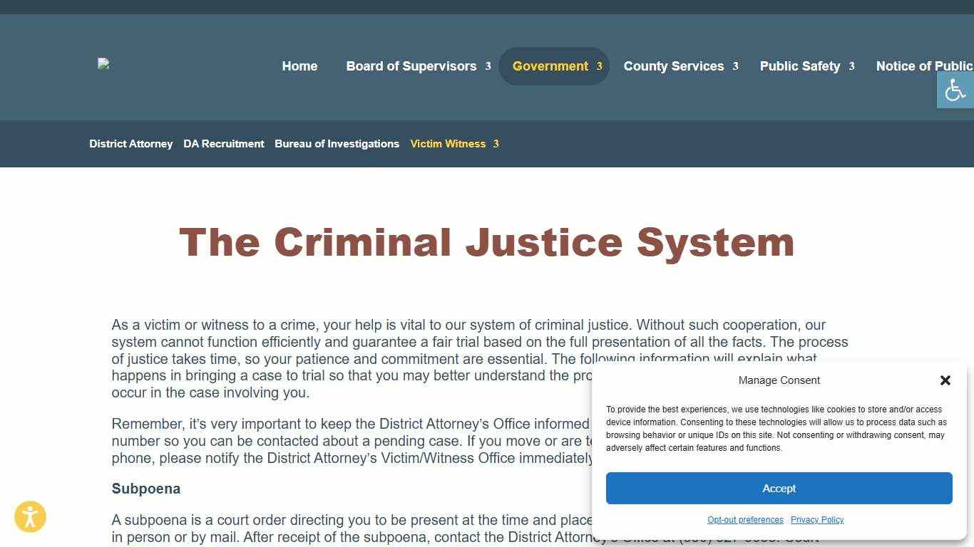 The Criminal Justice System Tehama County